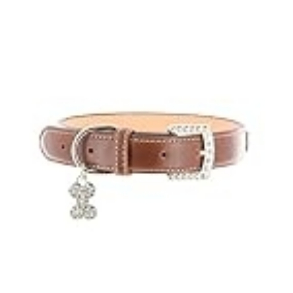 NEW Kakadu Pet 5th Avenue Rhinestone Dog Collar, Leather Large
